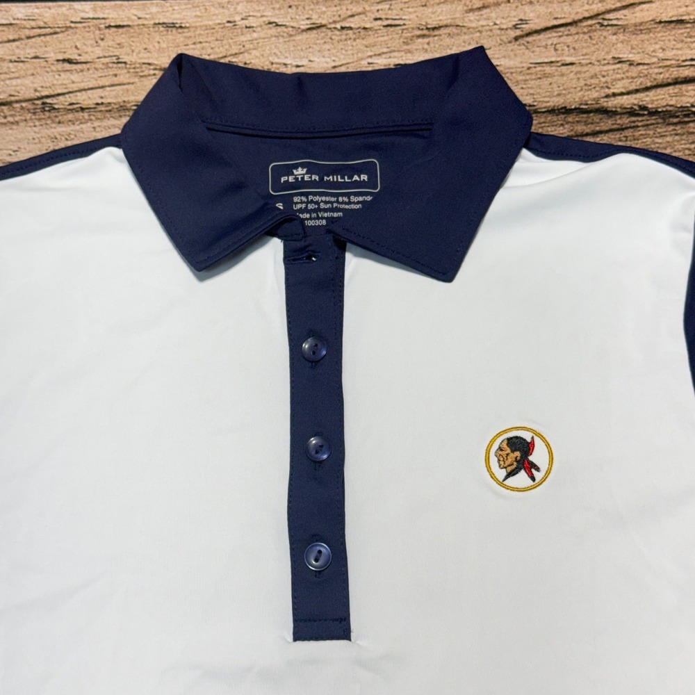 Peter Millar Polo‎ Shirt Womens Small White Seminole Golf Club Florida UPF 50